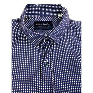 Robert Graham Modern Americana Tailored Fit Mens Sz Large Button Down Blue Check